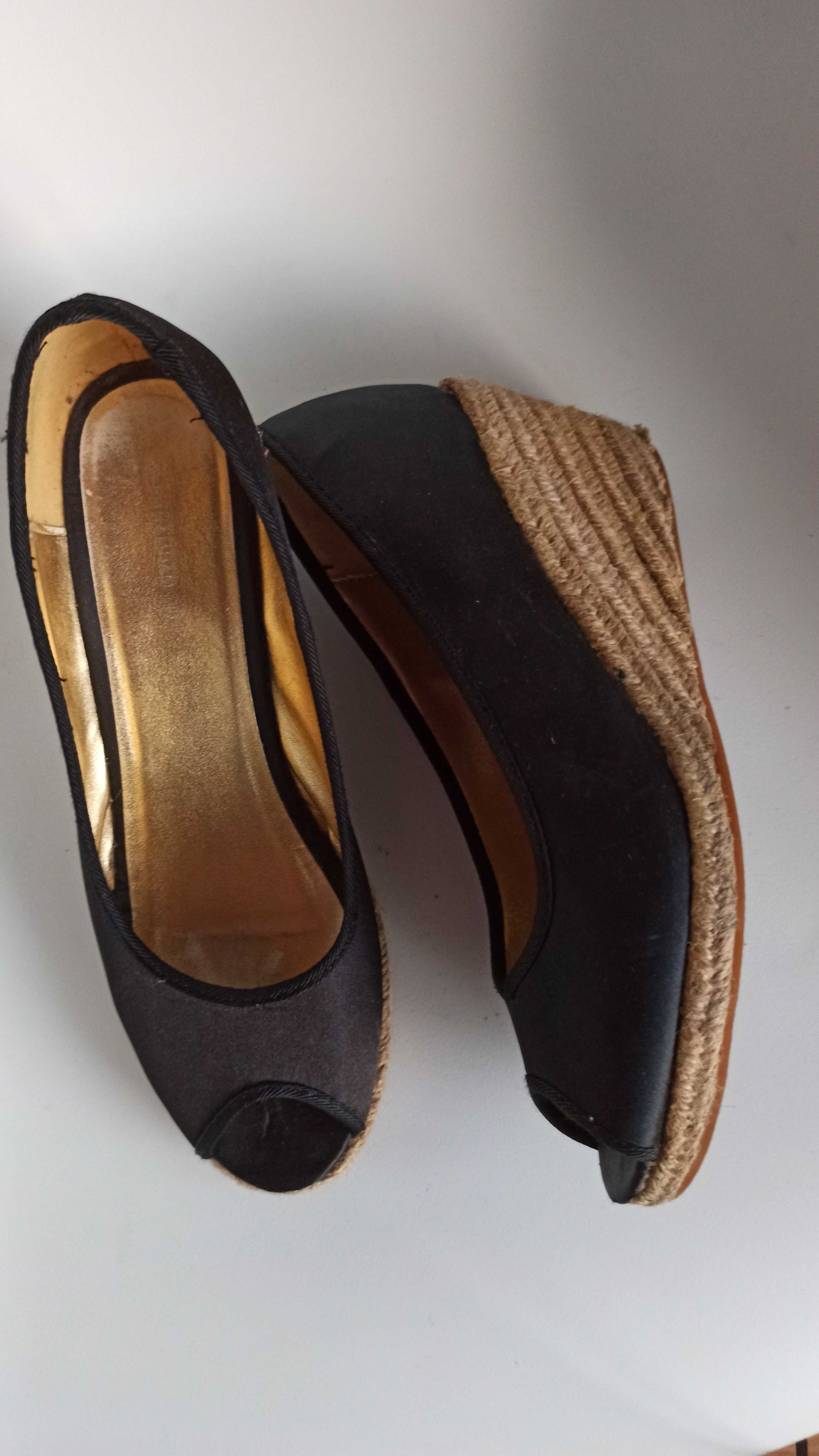 Czarne klasyczne espadryle h&m