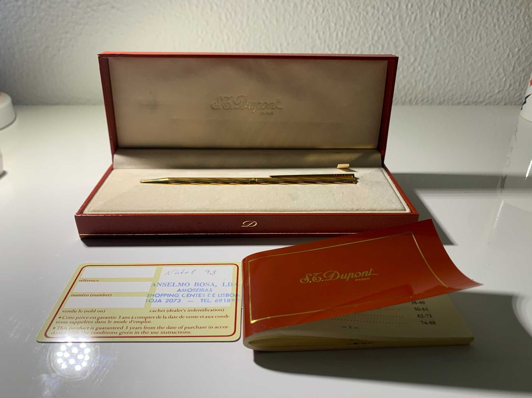 Caneta de ouro Dupont