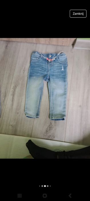 3pary spodni jeansowych dla Dziewczynki , rozmiar 86 ;)