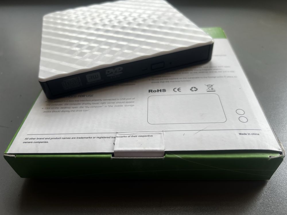 Napęd DVD USB3.0 nagrywarka czytnik nowy biały stacja