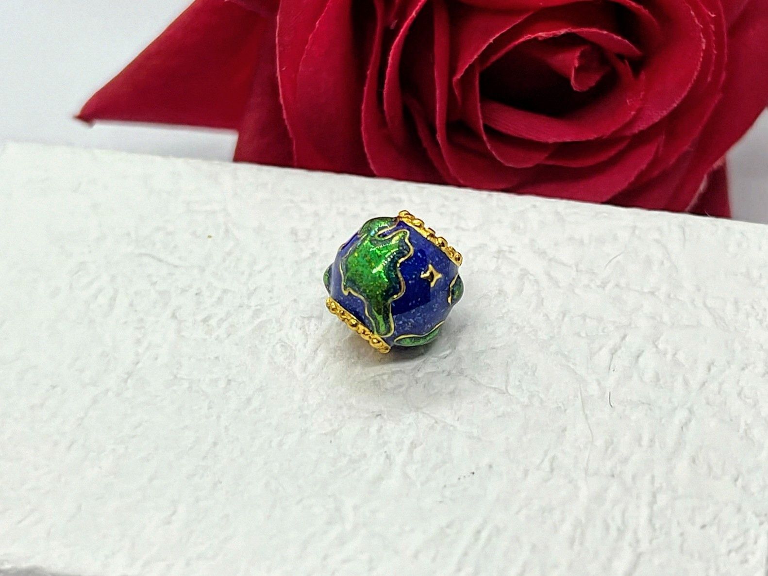 Charm's planeta ziemia kula srebro S925
