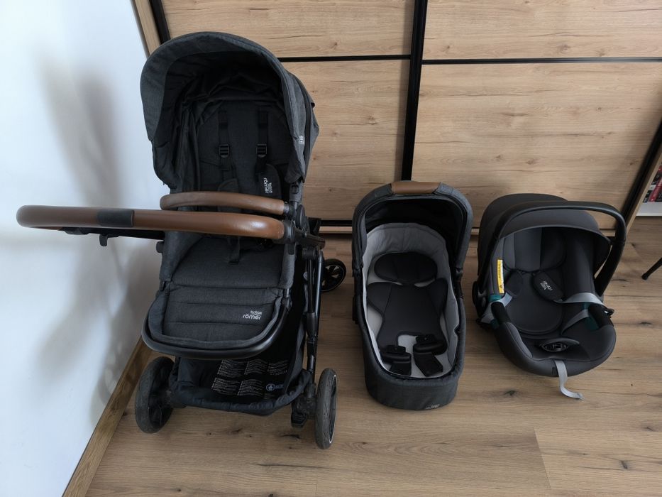Wózek 3w1 gondola spacerówka fotelik britax romer