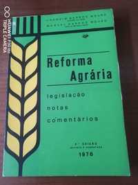 Livro "Reforma Agrária" 1976 de Joaquim Barros Moura, usado.