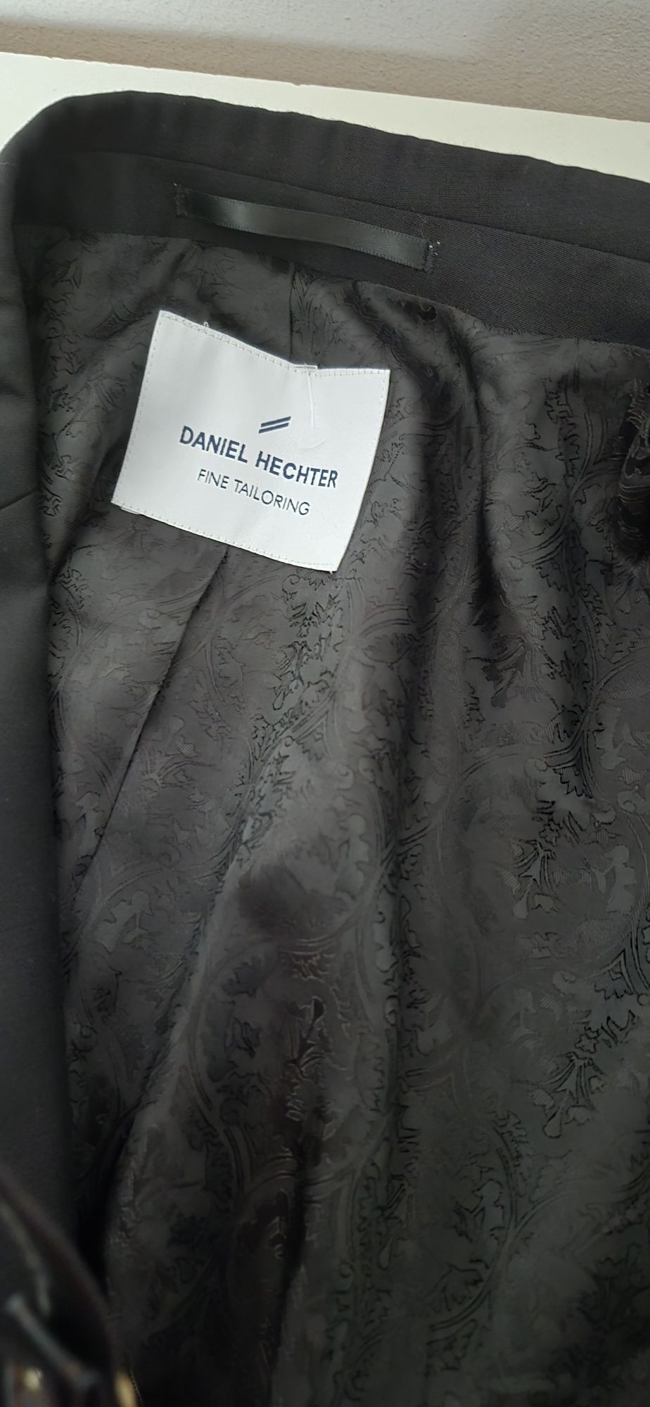 Marynarka meska XXL -3Xl Czarna 70 % WELNA Daniel Hechter