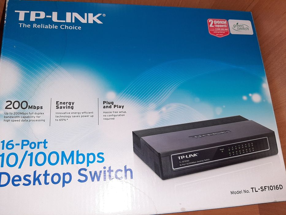 Коммутатор, свитч, Switch  tp-link tl-sf1016d, 16 портов маршрутизатор