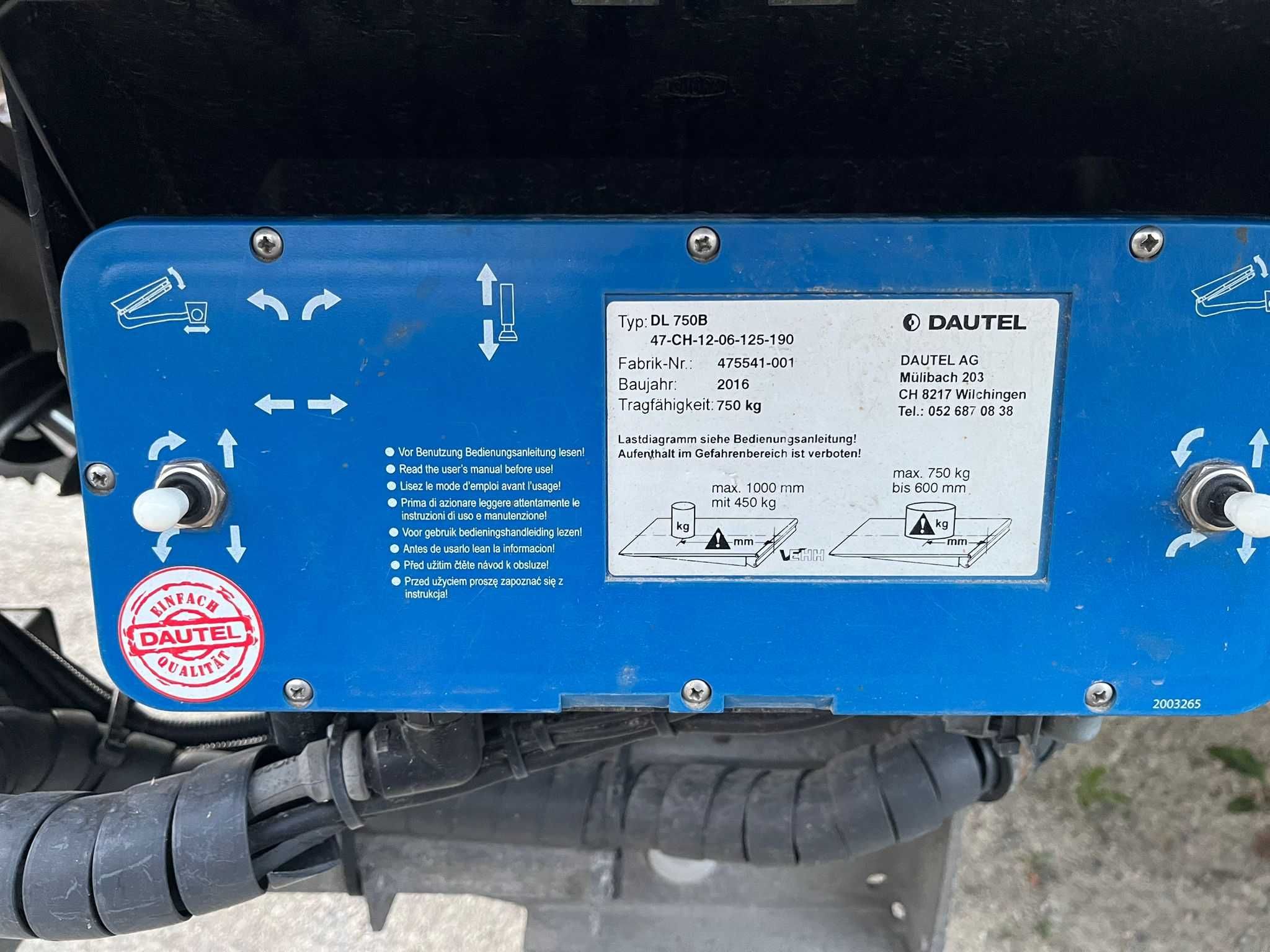 Winda załadowcza Dautel DL 750B