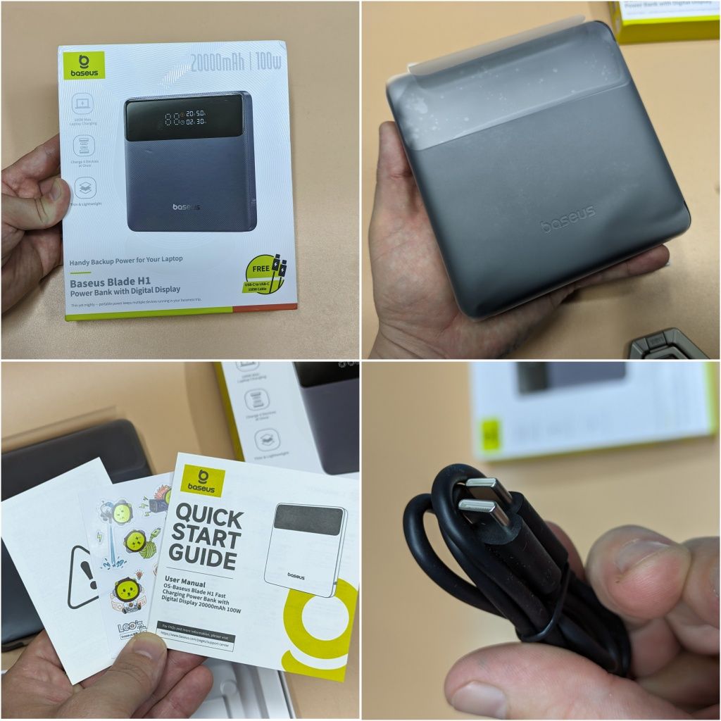 Baseus Зовнішній акумулятор Power bank Baseus 100 w 20000 mAh, Базеус