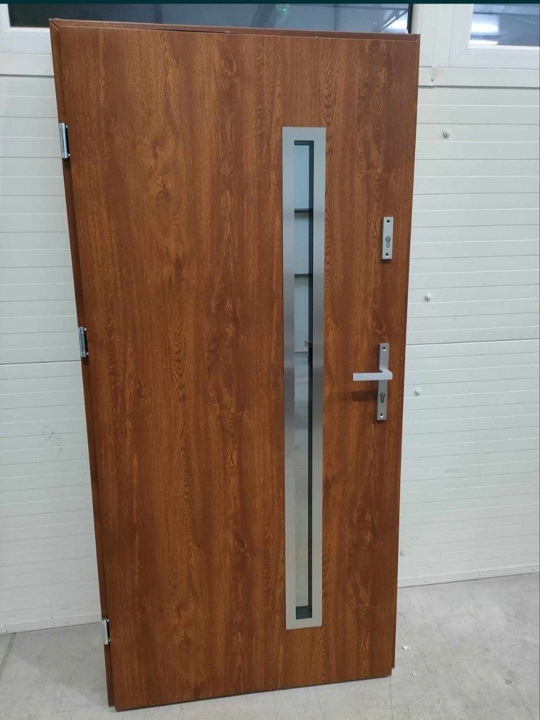 Nowe drzwi zewnętrzne gr. 68 mm metalowe ocieplone złoty dąb  80  i 90