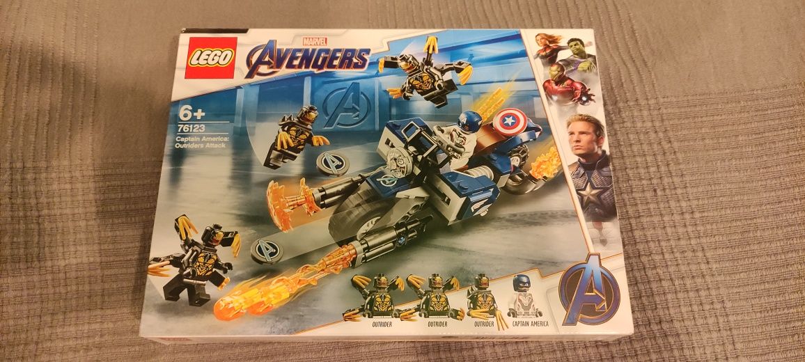 Lego 76123 SUPER HEROES Kapitan Ameryka Atak Outriderów