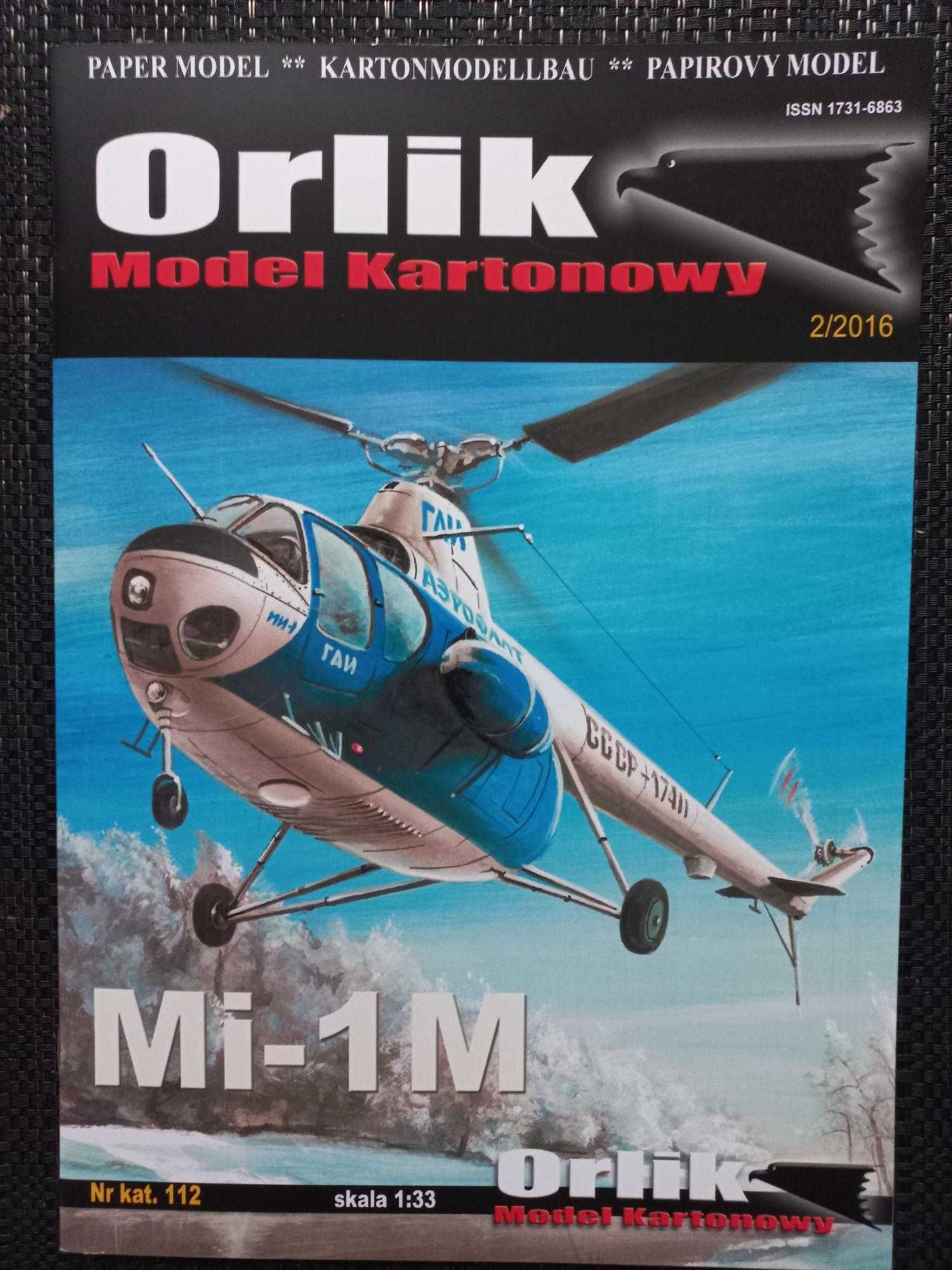 Model Kartonowy Orlik 112 2/2016 Śmigłowiec Mi-1M