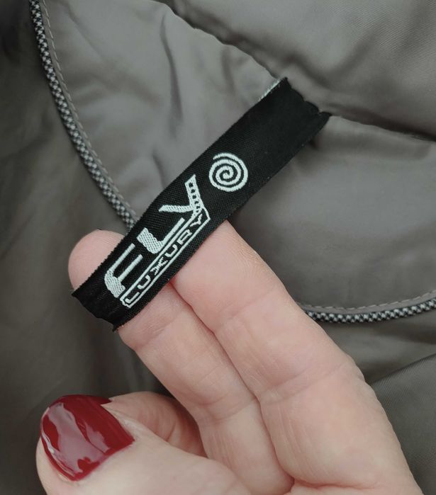 Włoska, ciepła pikowana kurtka, płaszcz z kapturem