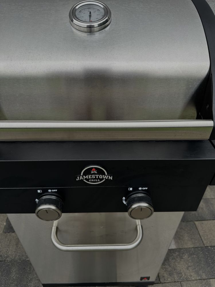 Grill gazowy jamestown stan bdb plus pokrowiec