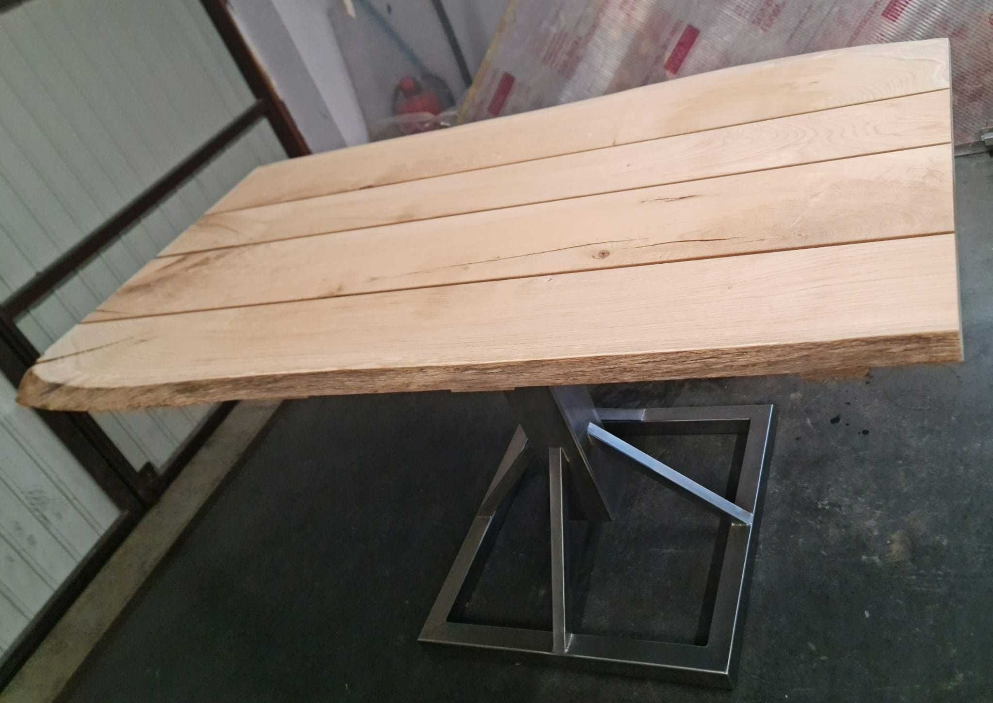 Stol  Ogrodowy   Loft   Rustykalny  Debowy  Blat    SOLIDNY  Ława Stół
