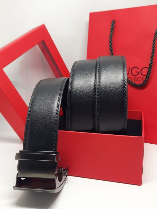 Чоловічий ремінь хьюго босс пасок | Мужской ремень пояс пряжка автомат