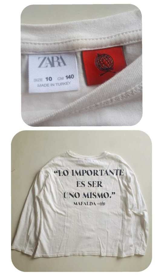 Conjunto Zara calças e long sleeve Mafalda // menina 10 anos (140 cm)