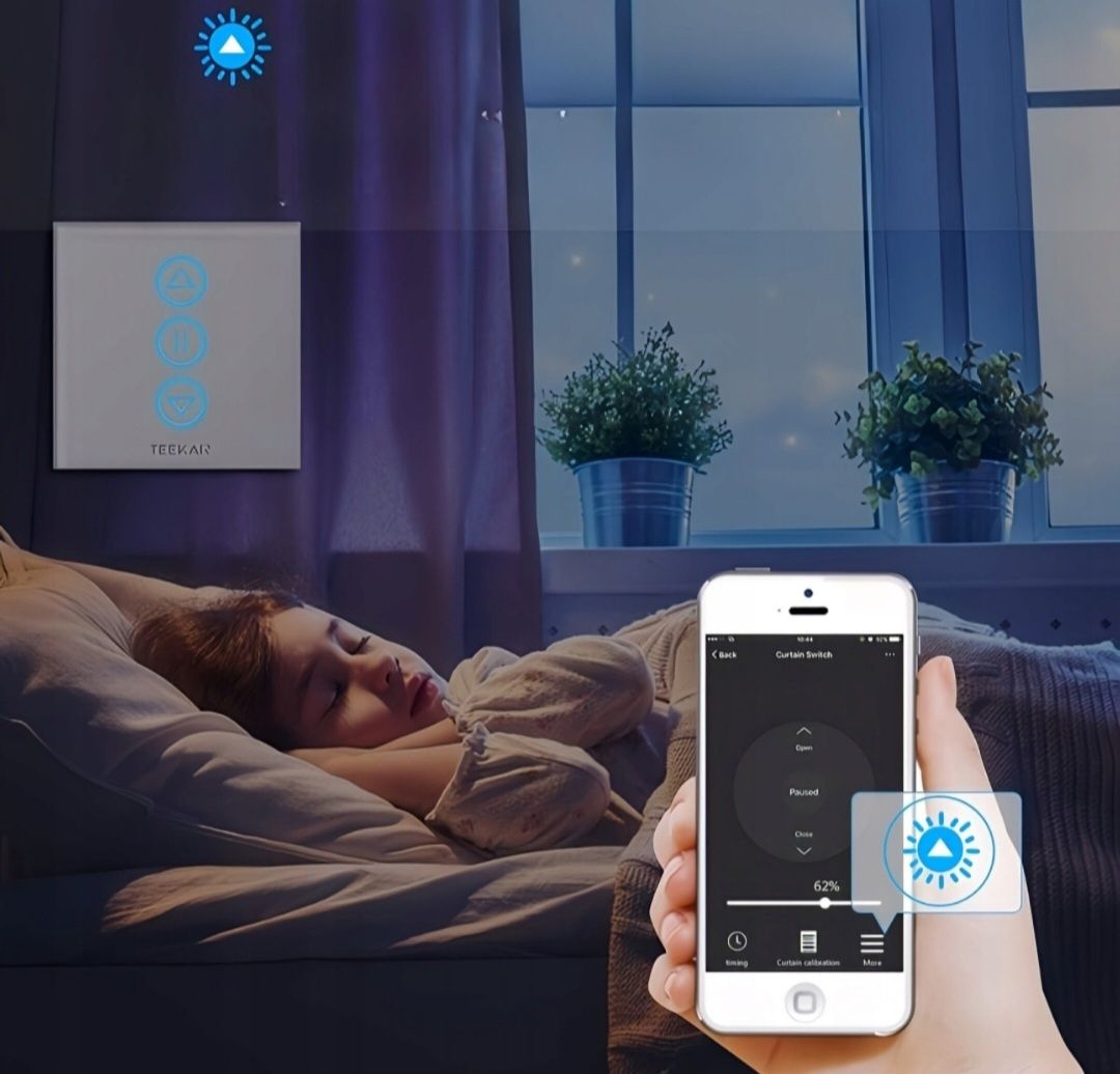 Inteligentny przełącznik do rolet TEEKAR DS-151 WiFi