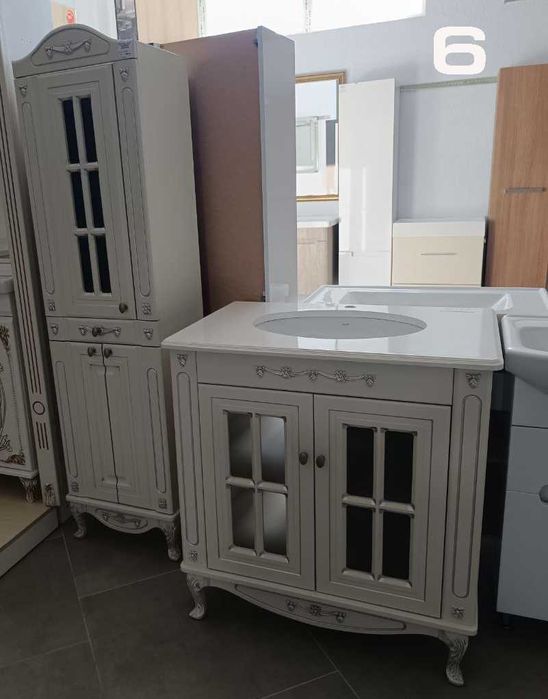 Меблі для ванної ретро (класика) РОЗПРОДАЖ тумба пенал дзеркало