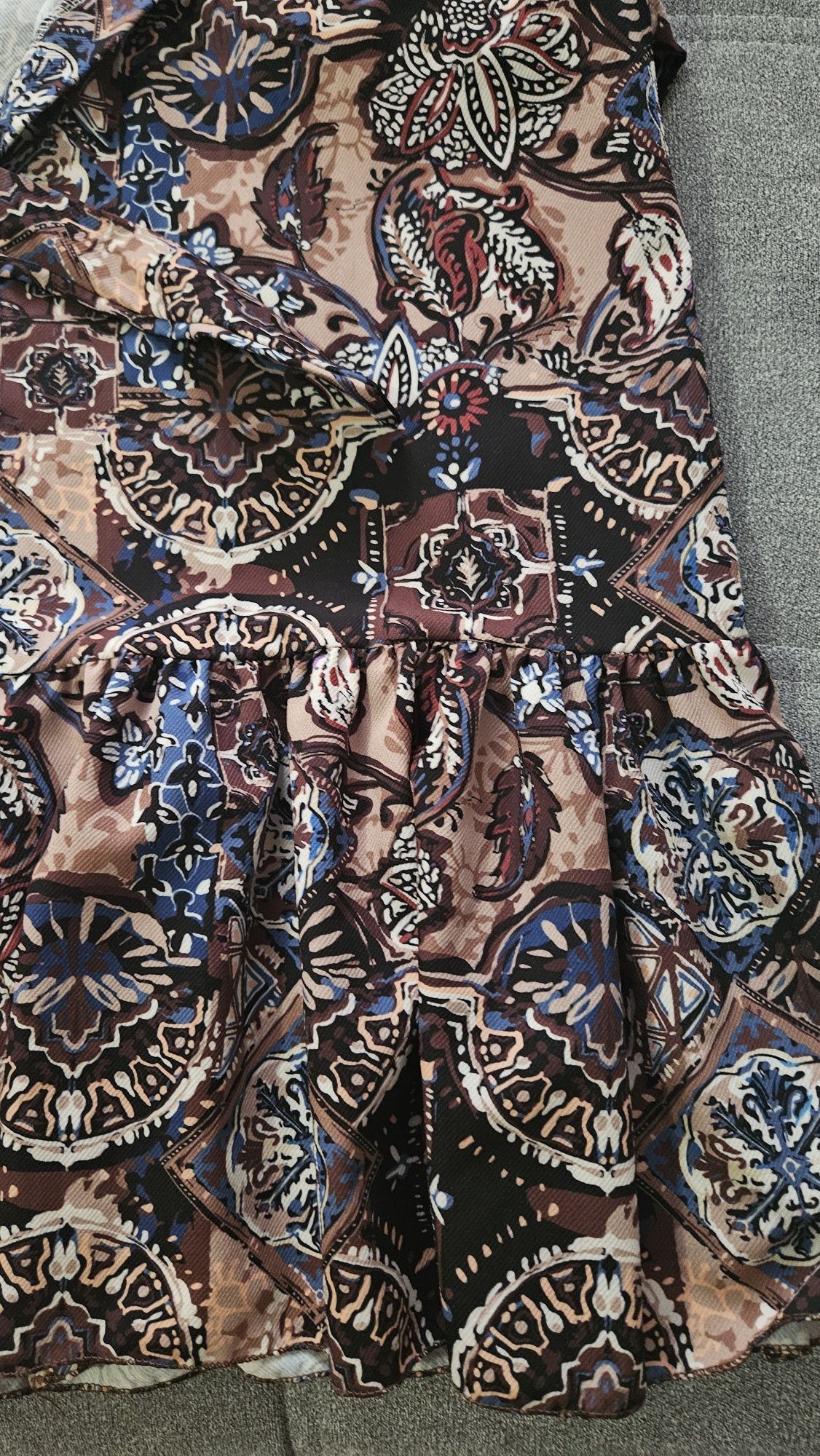 Sukienka SheClothes jesienny print piękna rozmiar uniwersalny!