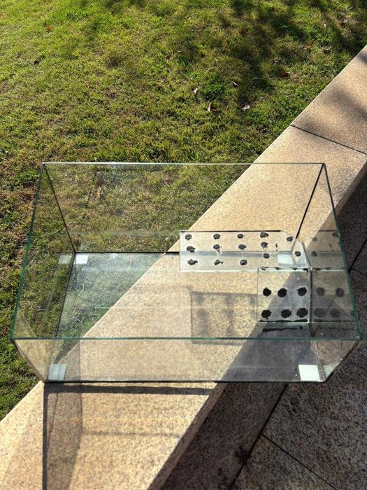 Aquário de vidro com filtro tartaruga