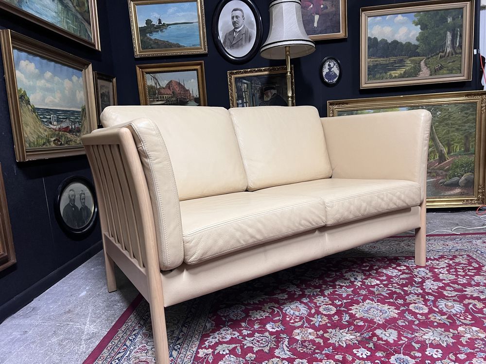 Sofa dwuosobowa skóra naturalna