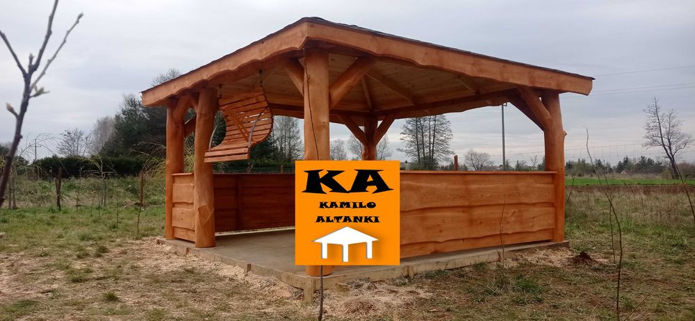 Altana ogrodowa na grubym balu