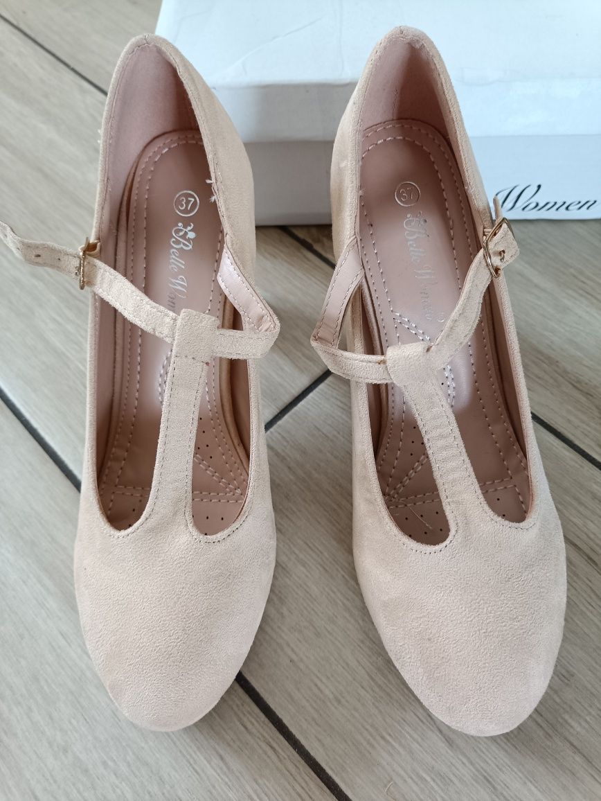 Warto Nowe buty czółenka na paski rozm.37