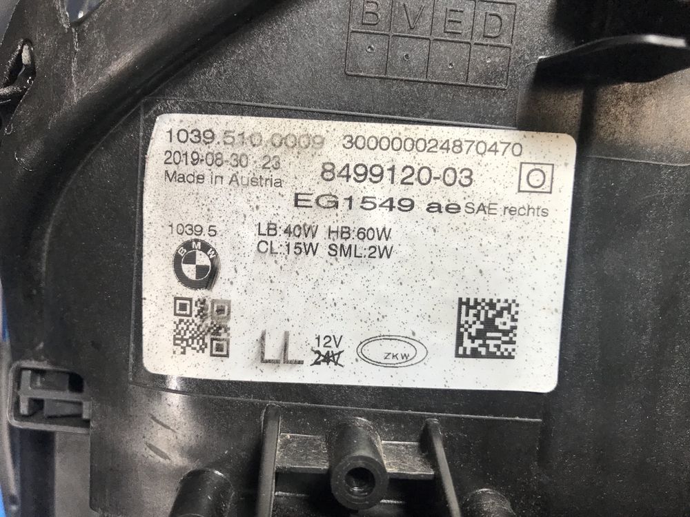 Фара BMW G30 G31 Led adaptiv USA Фары БМВ Г30 Блоки фары