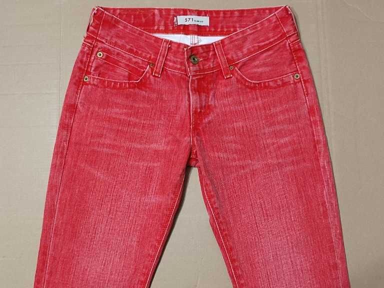 spodnie jeans LEVIS 571 SLIM FIT W27 L32 pas 74 75 - 76 77 NOWE !
