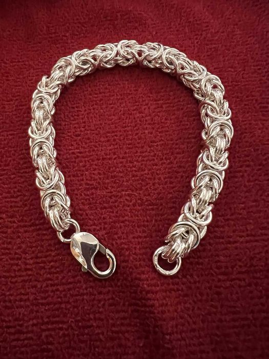 Bransoleta bizantyjska-królewska 56g 22cm 8,3mm srebro 925