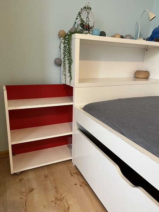 Łóżko IKEA 90x 200 cm podwójne z zagłówkiem