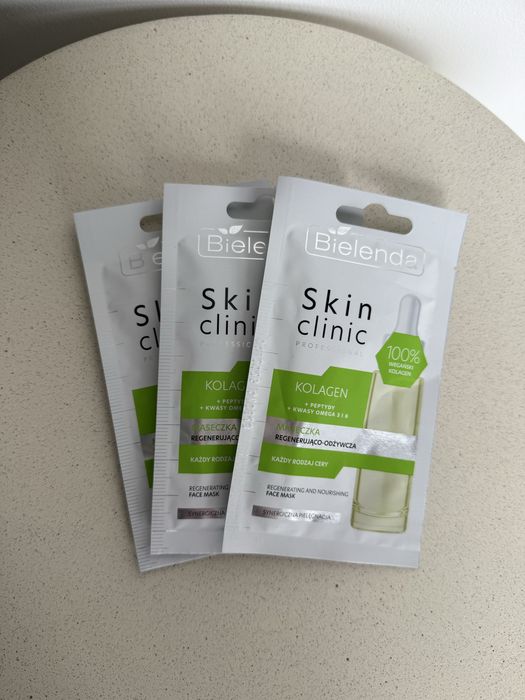 Maska z kolagenem do twarzy Bielenda Skin Clinic 3x8 g