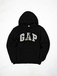 Gap czarna bluza z kapturem M logo