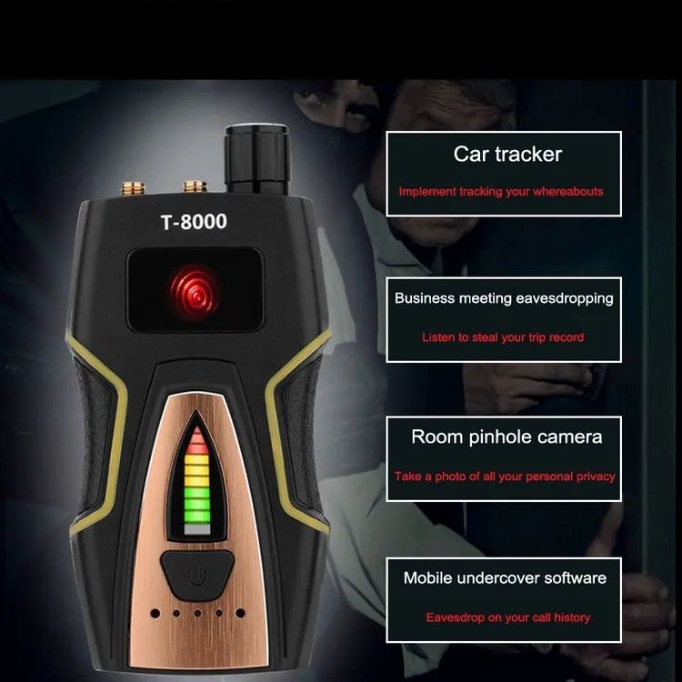 Detetor de Sinal de RF T8000 Anti espionagem NOVO