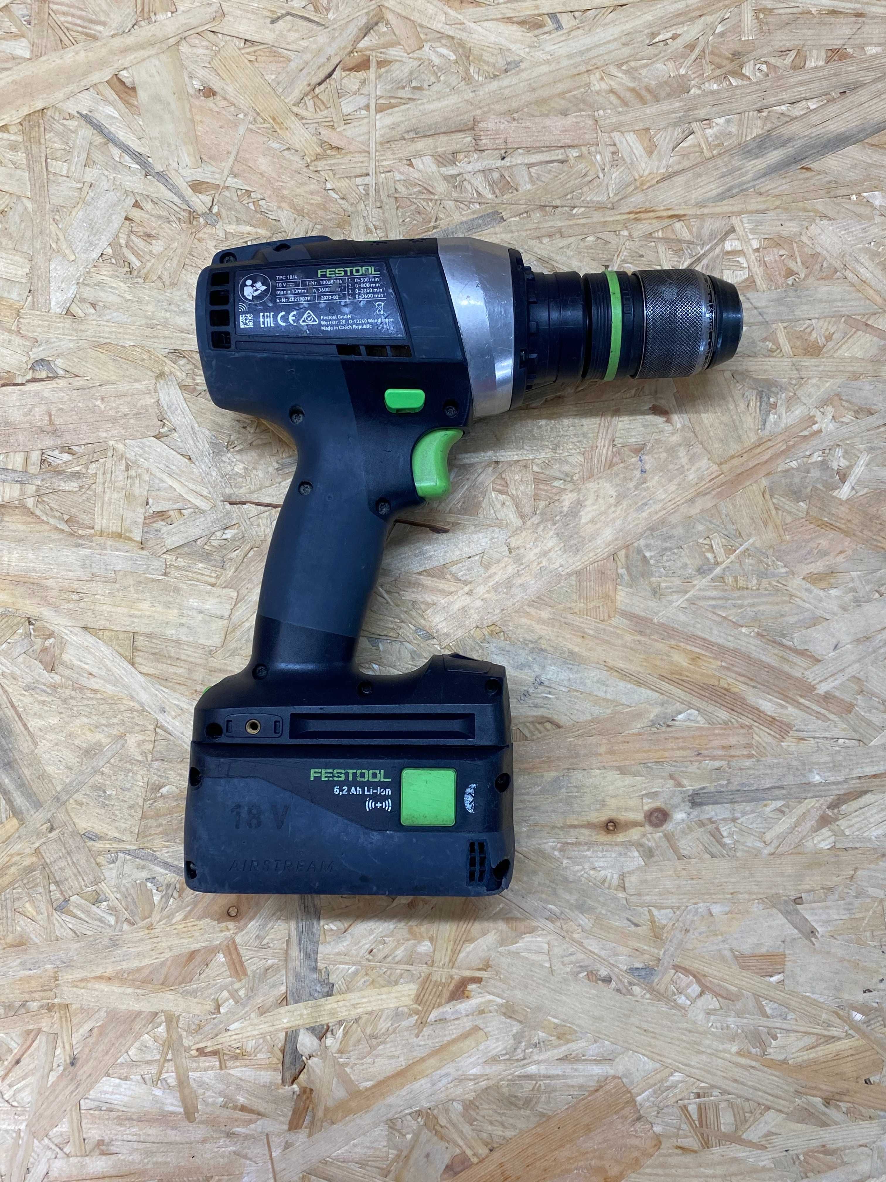 Festool wiertarko wkrętarka udarowa QUADRIVE FESTOOL TPC18/4 + aku 5,2