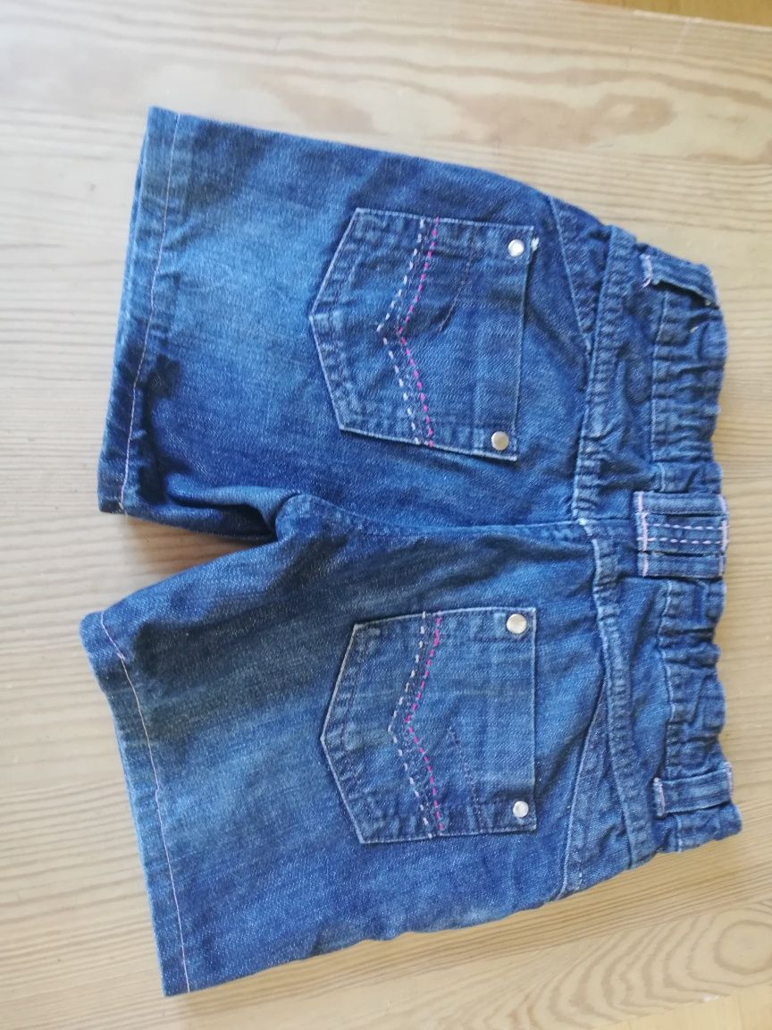 Spodenki krótkie 8-9 lat jeansowe DENIM CO z przetarciami