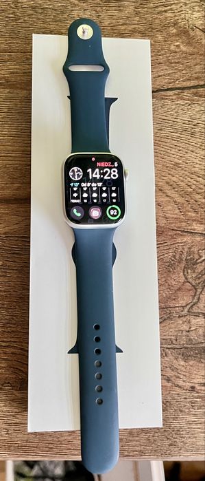 Apple Watch 9 45 mm Silver AI Storm blue