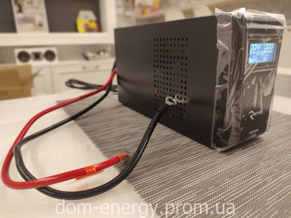 ИБП с правильной синусоидой RITAR RTSW-600 D12 LCD 360Вт, 12В ДБЖ АКБ