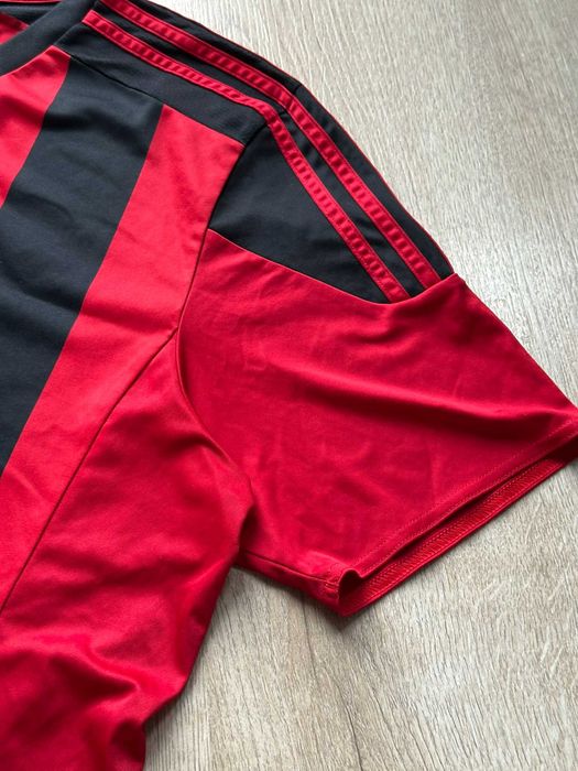 Koszulka Adidas ClimaCool rozmiar XL – czerwono-czarna, paski