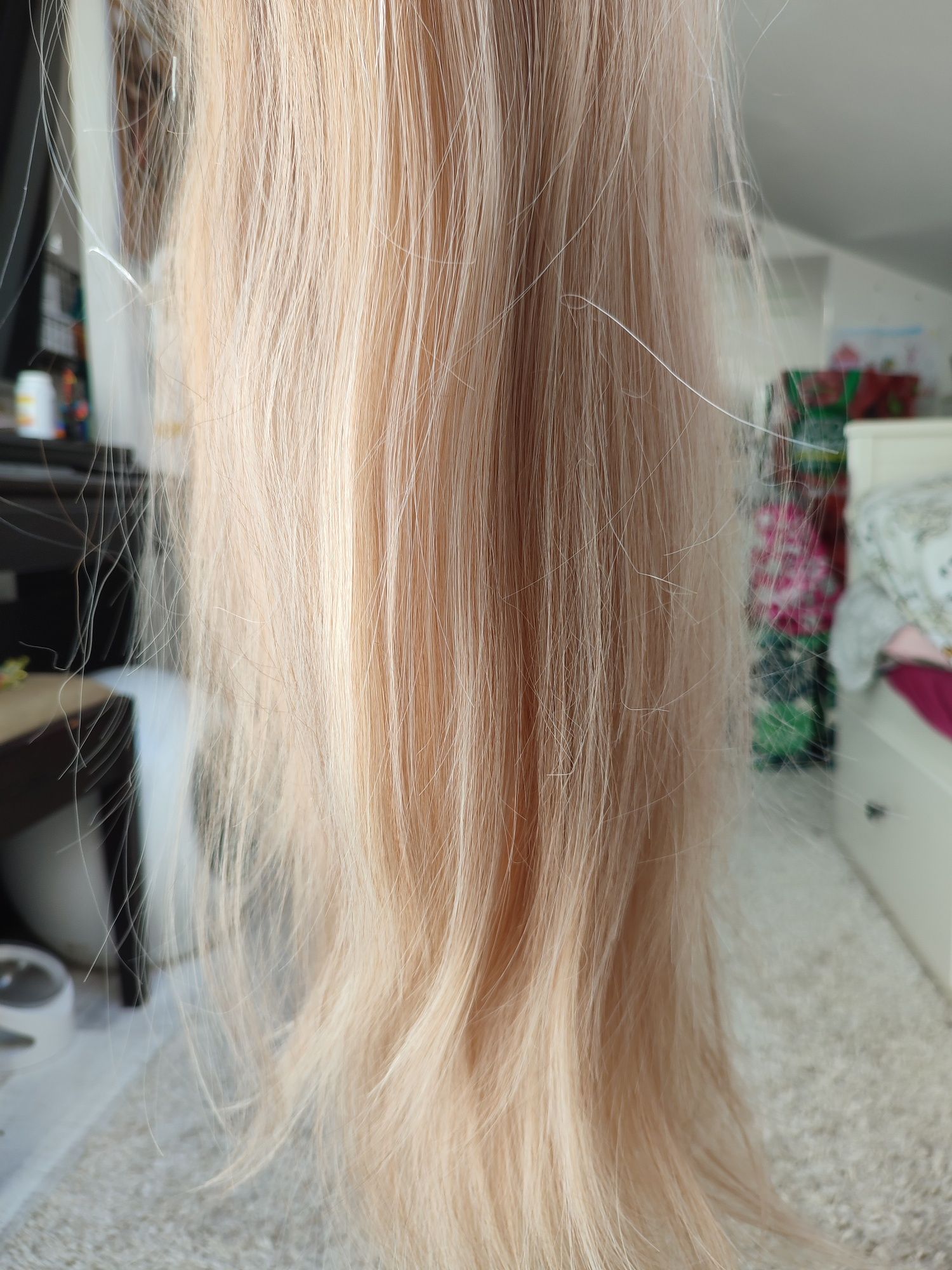 Peruka WIG długa ombre sombre blond brąz lace front