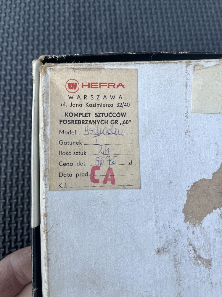 Sztućce prl posrebrzane 1981 r
