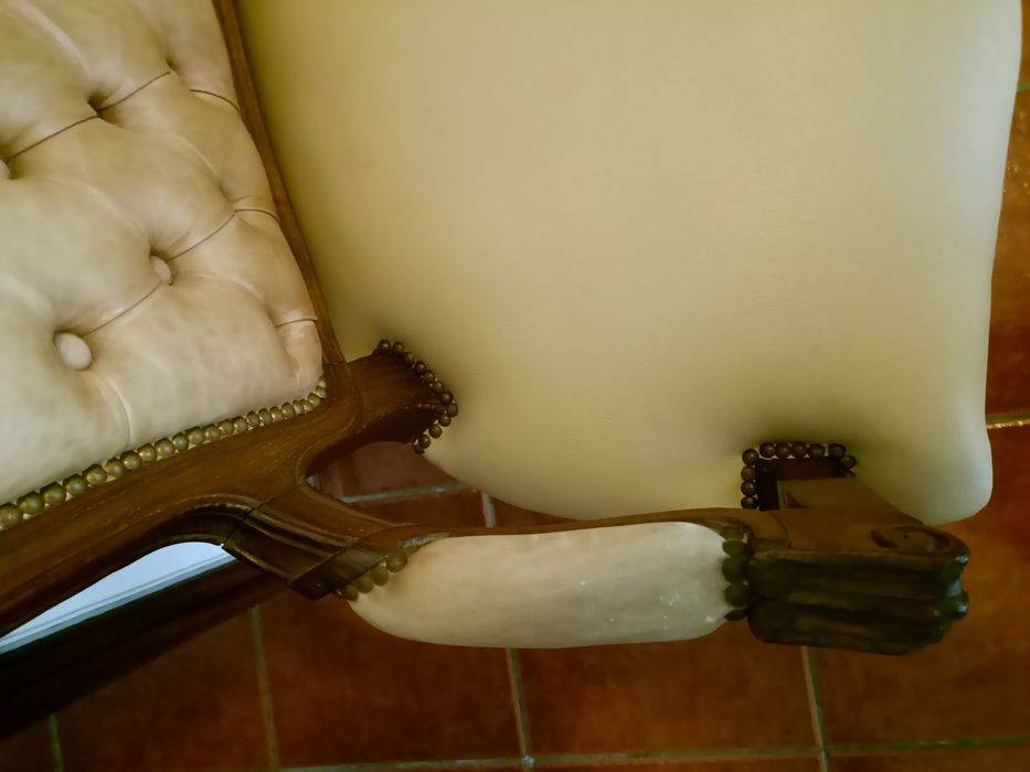 Cadeirão duplo em Pele Vintage