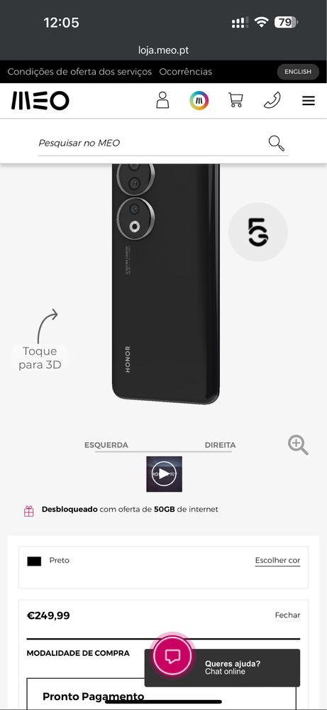 Honor 90 Smart 5G 128GB NOVO (aceito troca por moveis)