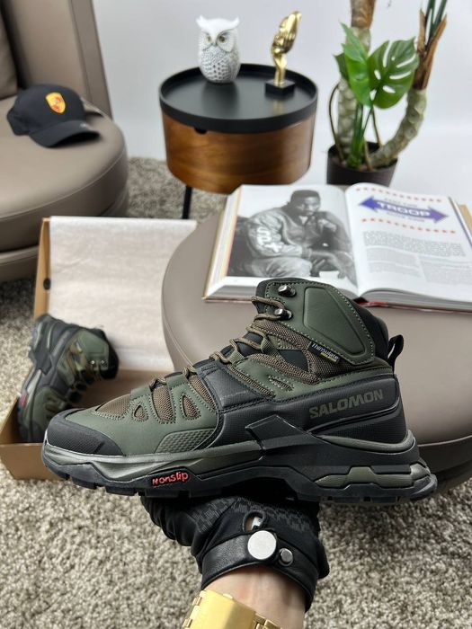 Мужские зимние кроссовки Salomon Quest 4 Gore-Tex Khaki 41-46 р