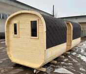 Sauna Kwadro 600cm z Prysznicem Przebieralnia Sauna Ogrodowa - Prod.LT