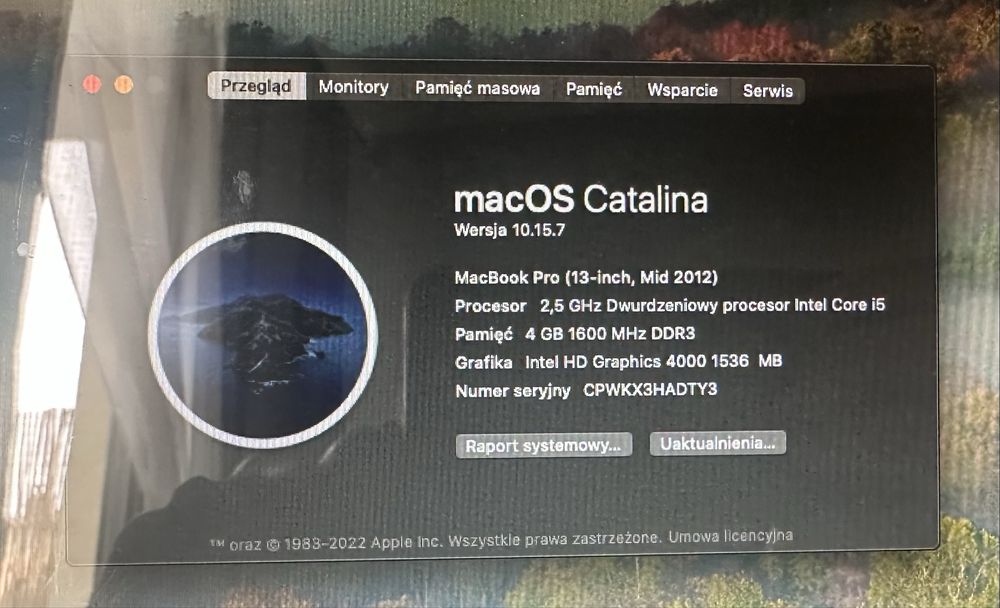 MacBook Pro Mid 2012 13 cali