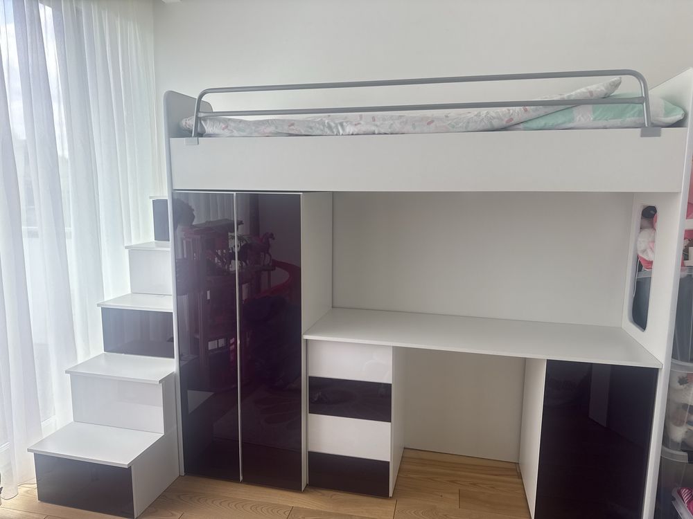 Komplet mebli z antresolą, łóżko Raj 4S