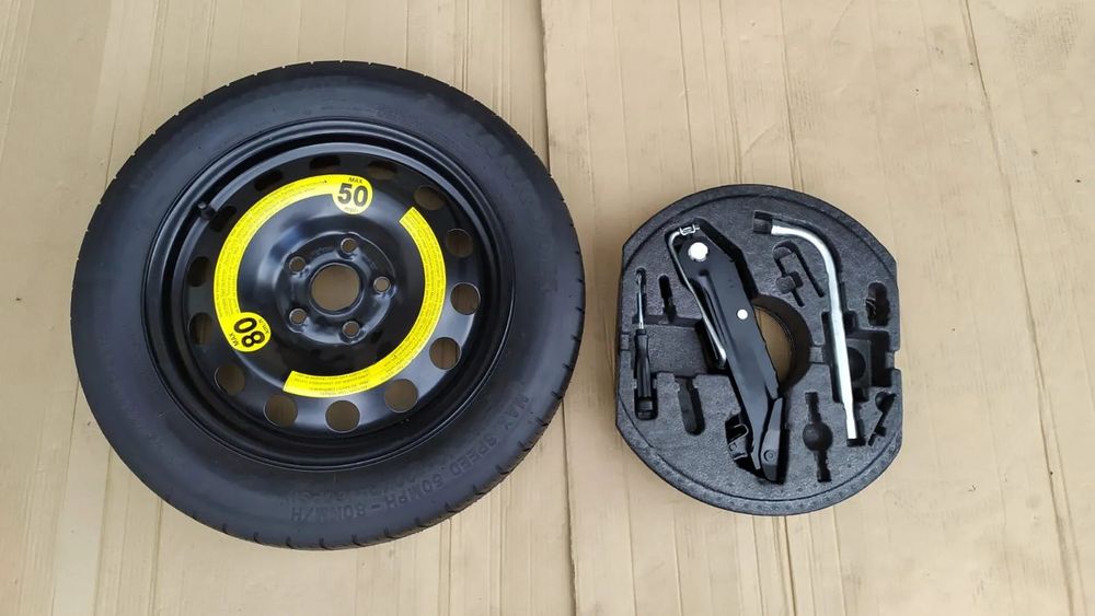 KOŁO DOJAZDOWE R16 VW VOLKSWAGEN GOLF V VI VII ZESTAW