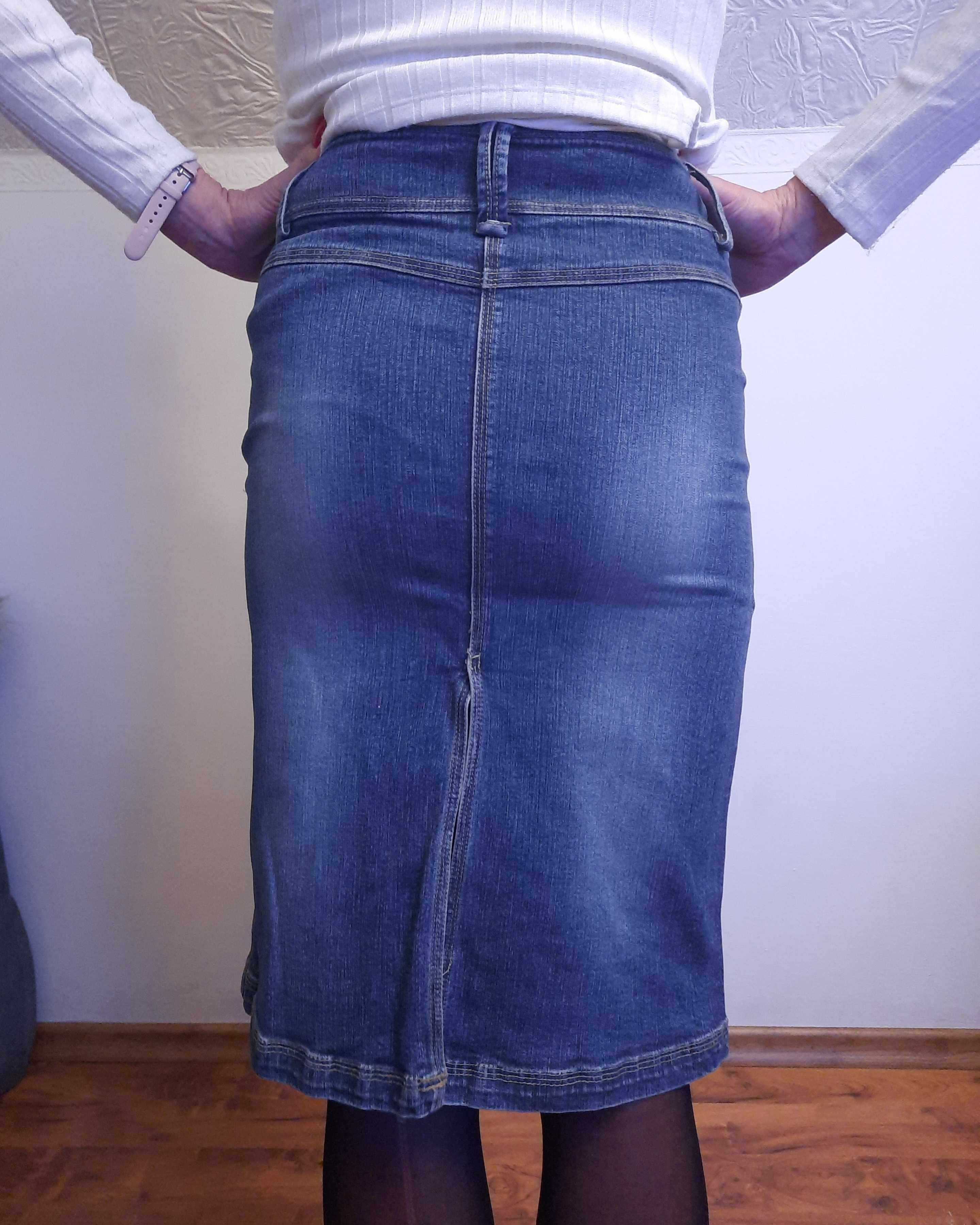 Spódnica jeansowa spódniczka typu jeans midi Sweet n Sour rozmiar 8 S