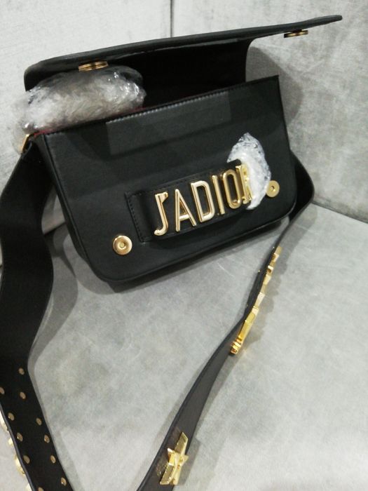 Torebka klasa Dior J'adior klasyk czarna kopertówka złote logo