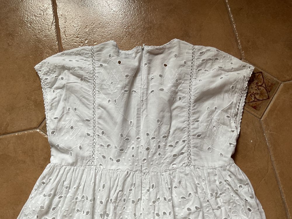 Biały Kombinezon Spodenki Sukienka Zara Boho S